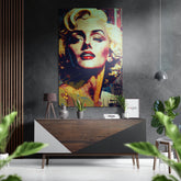 Marilyn Monroe Brushed Aluminum Dibond Wall Art.